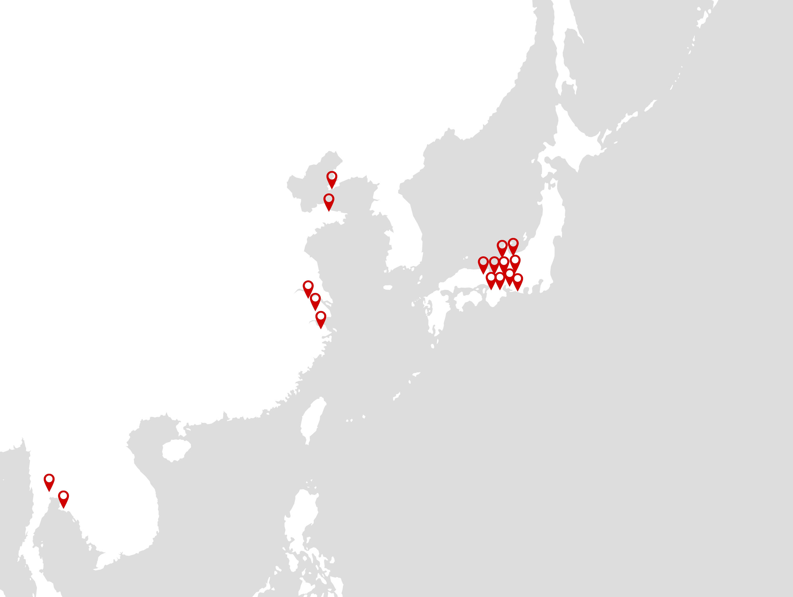 各営業所の所在地